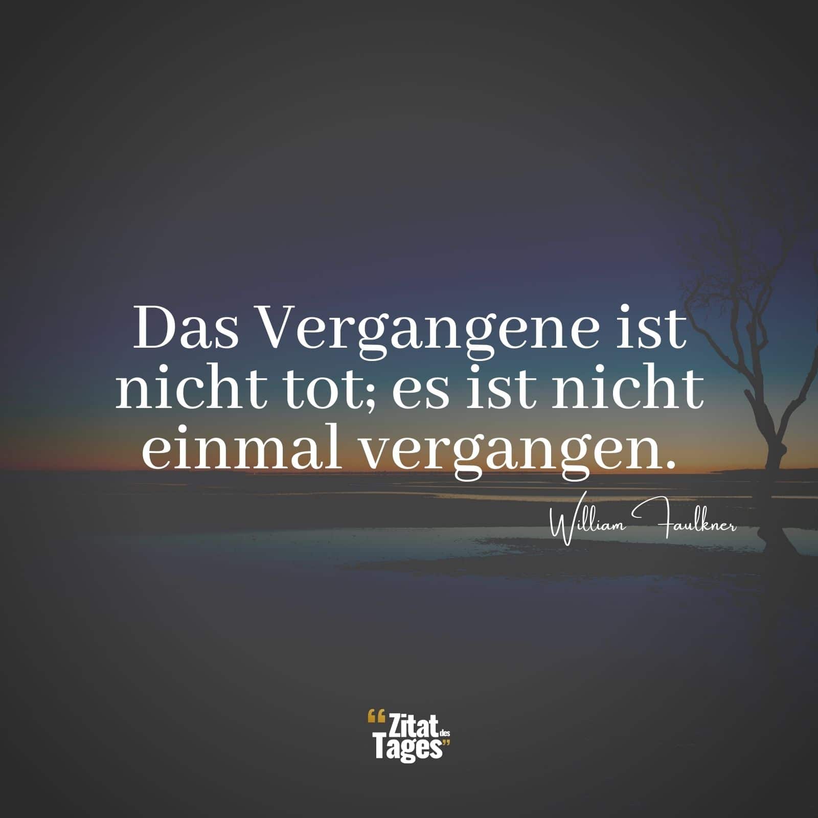 Das Vergangene ist nicht tot; es ist nicht einmal vergangen. - William Faulkner