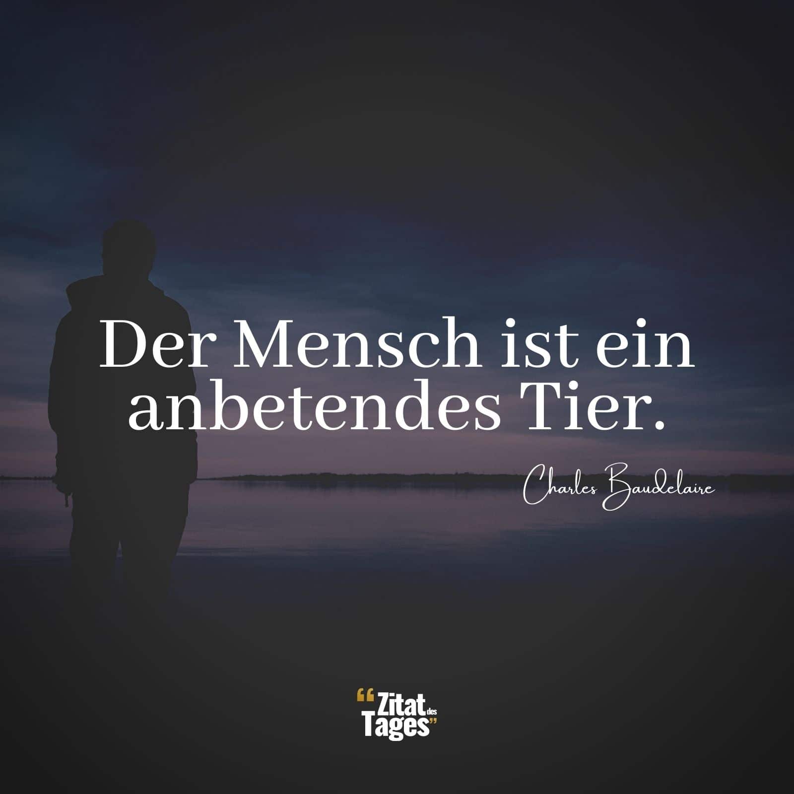 Der Mensch ist ein anbetendes Tier. - Charles Baudelaire