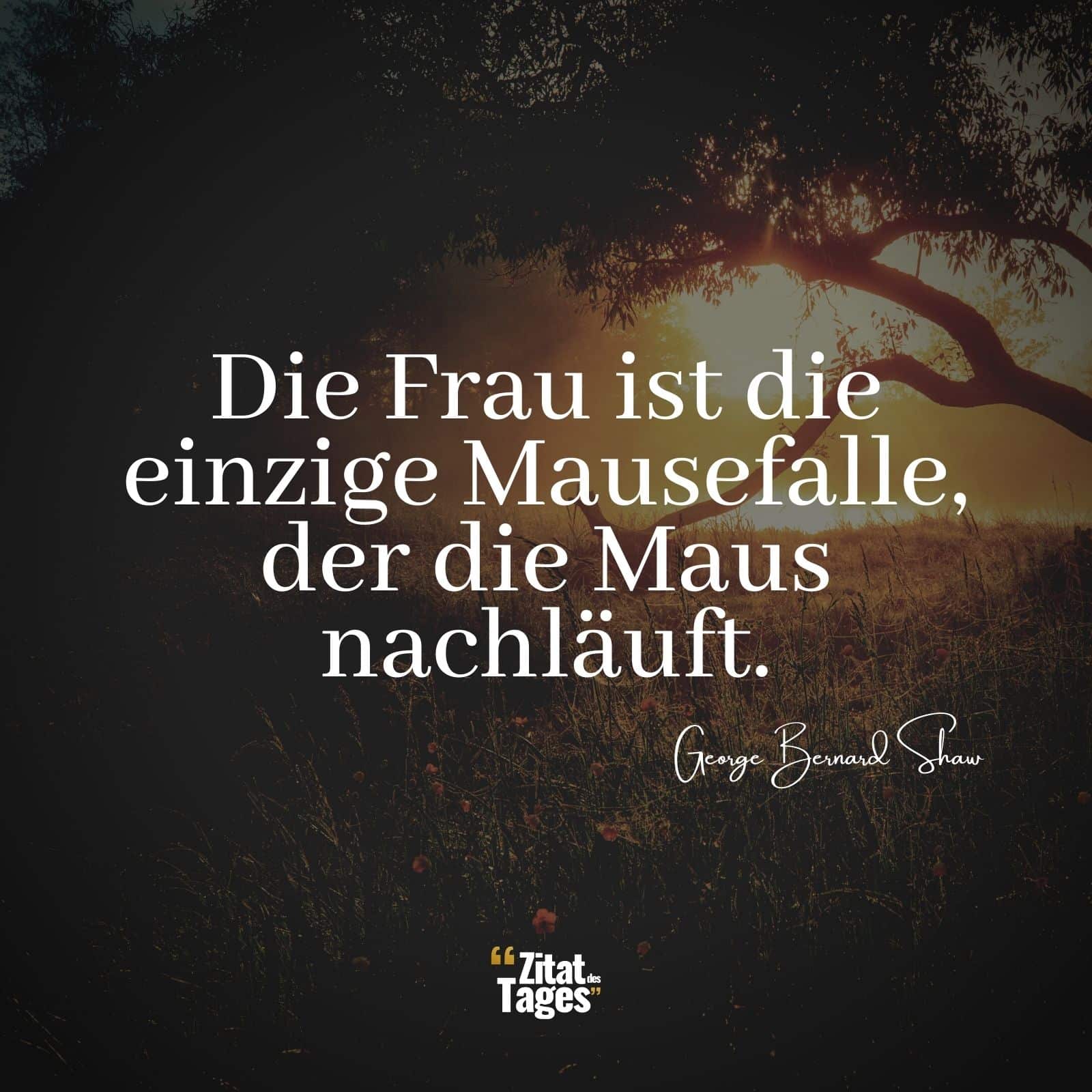 Die Frau ist die einzige Mausefalle, der die Maus nachläuft. - George Bernard Shaw