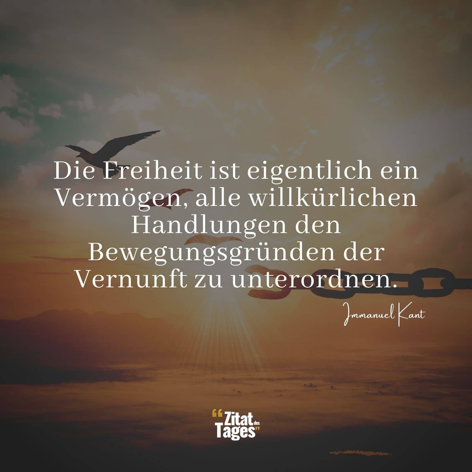 Die Freiheit ist eigentlich ein Vermögen, alle willkürlichen Handlungen den Bewegungsgründen der Vernunft zu unterordnen. - Immanuel Kant