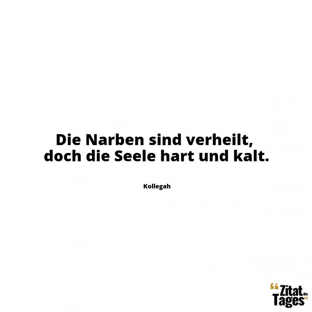 Die Narben sind verheilt, doch die Seele hart und kalt. - Kollegah