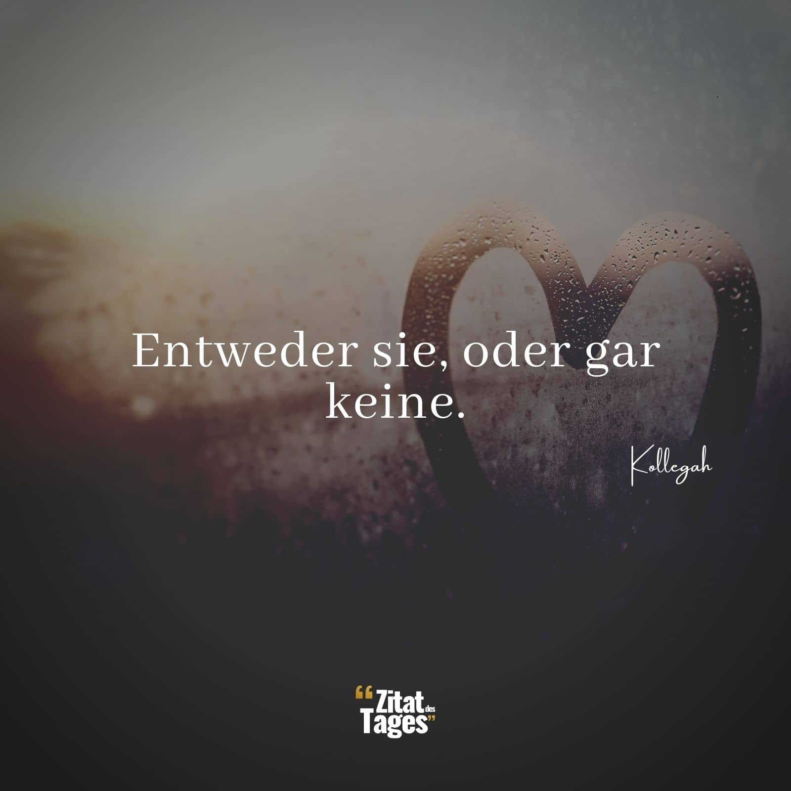 Entweder sie, oder gar keine. - Kollegah