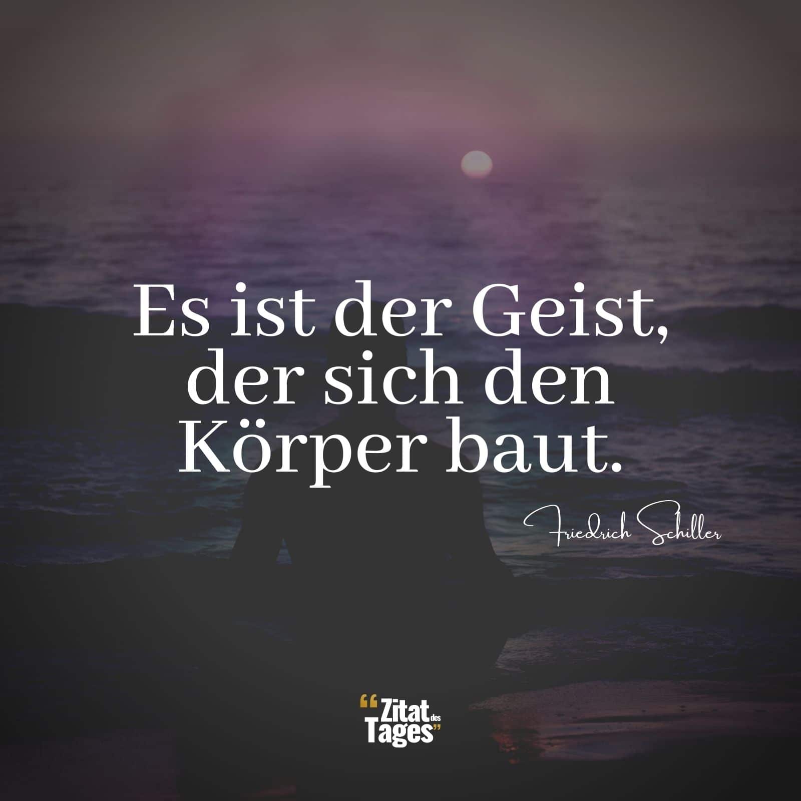 Es ist der Geist, der sich den Körper baut. - Friedrich Schiller