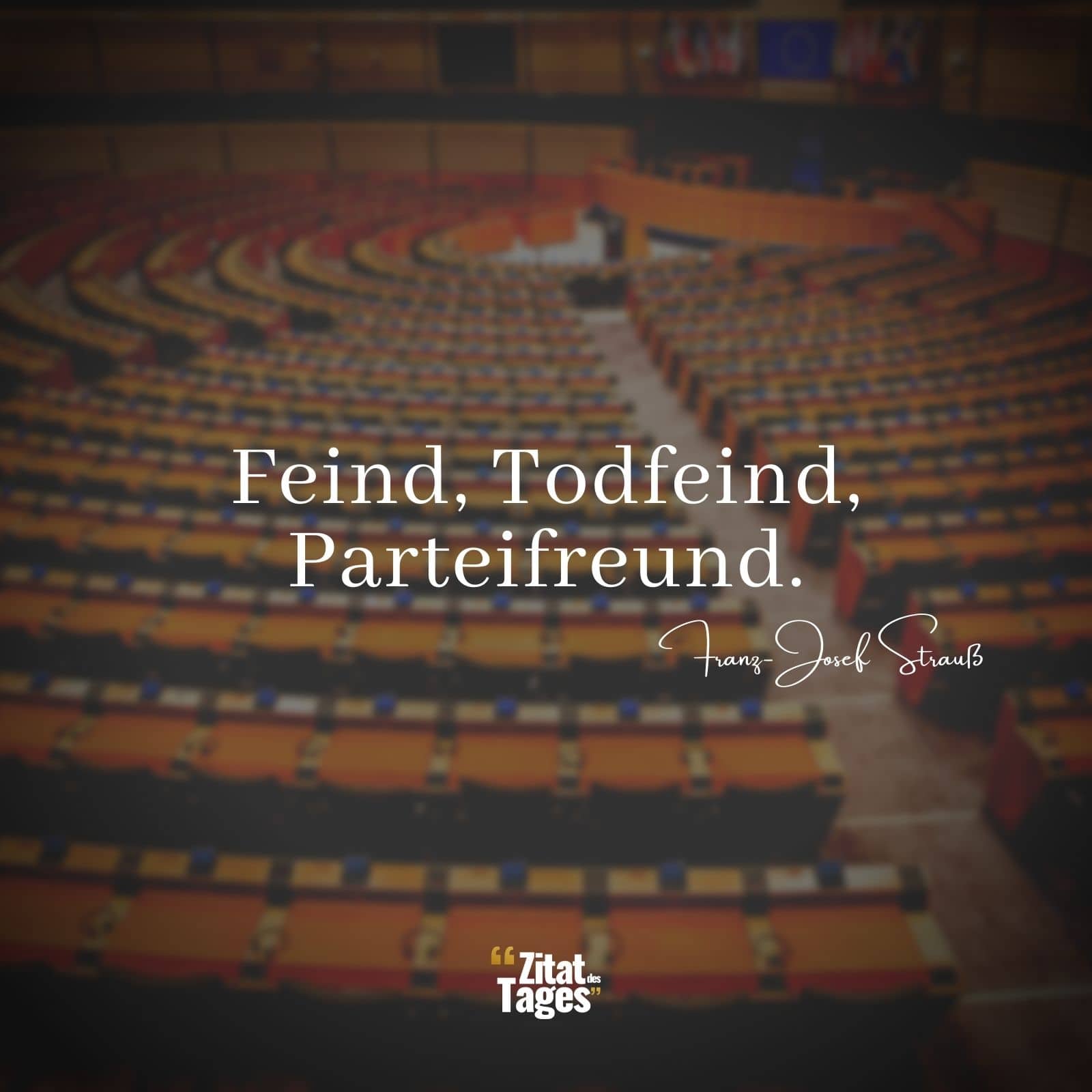 Feind, Todfeind, Parteifreund. - Franz-Josef Strauß