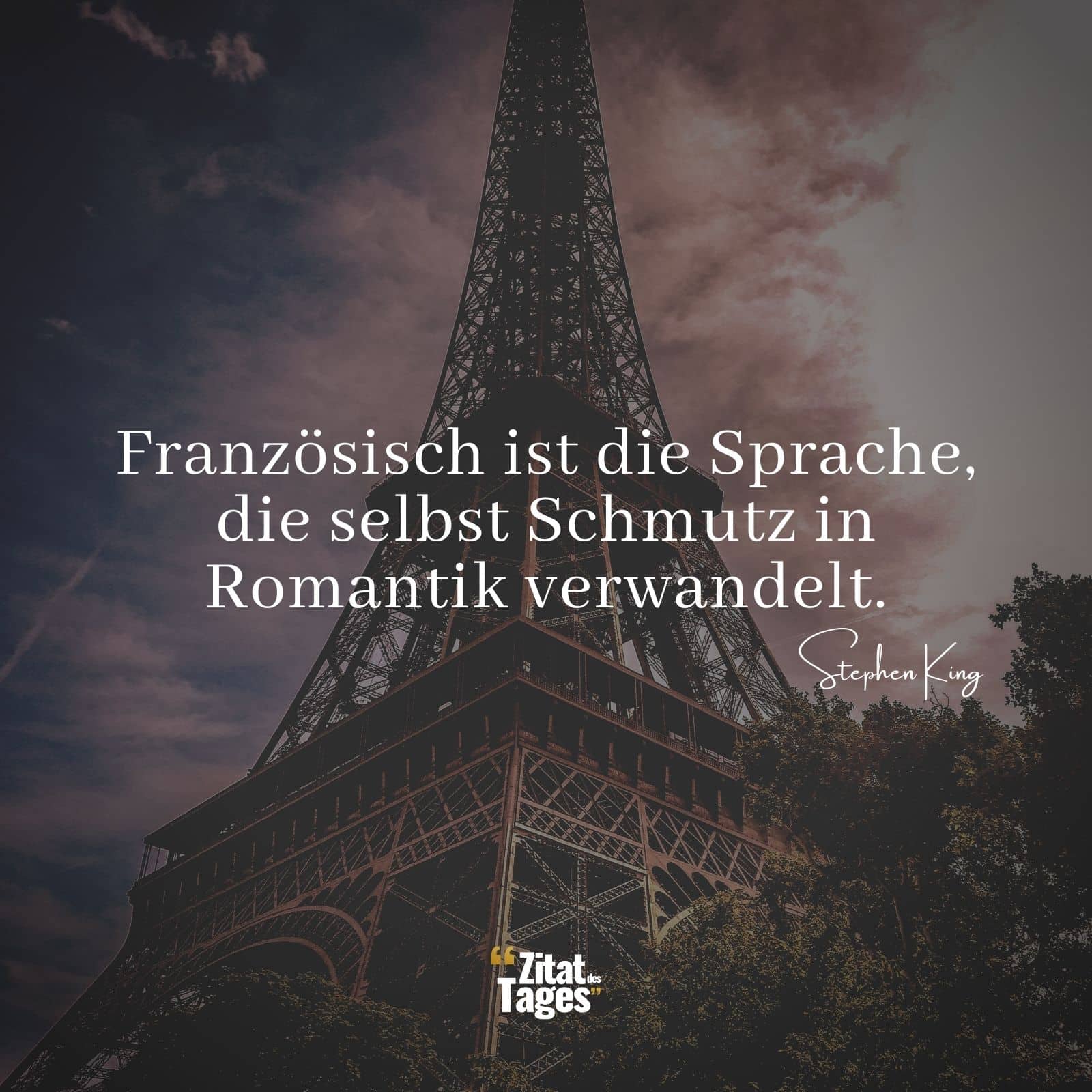 Französisch ist die Sprache, die selbst Schmutz in Romantik verwandelt. - Stephen King