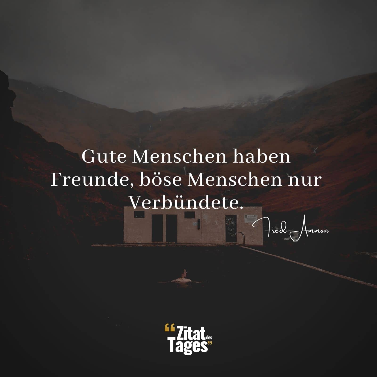 Gute Menschen haben Freunde, böse Menschen nur Verbündete. - Fred Ammon