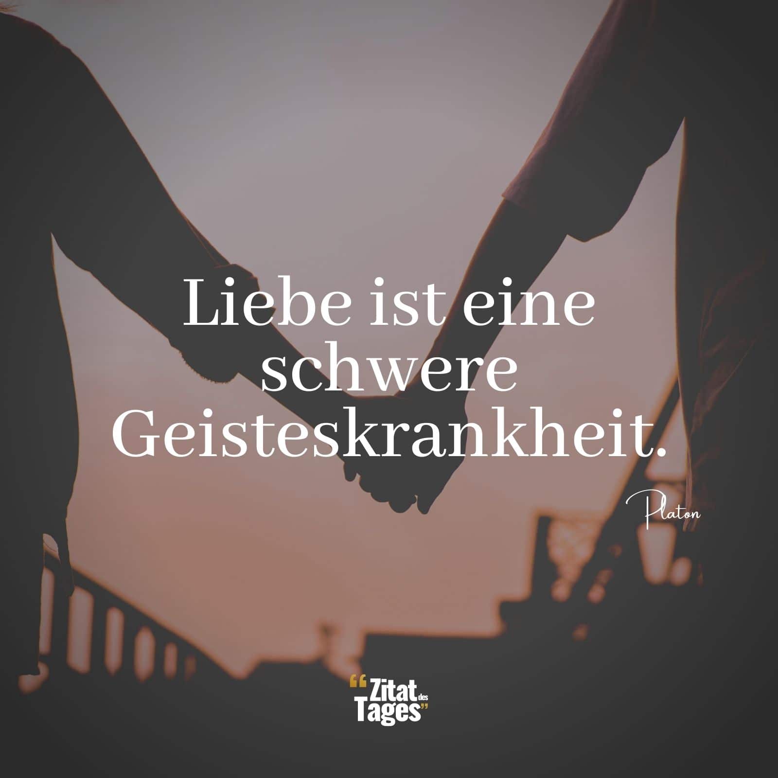 Liebe ist eine schwere Geisteskrankheit. - Platon