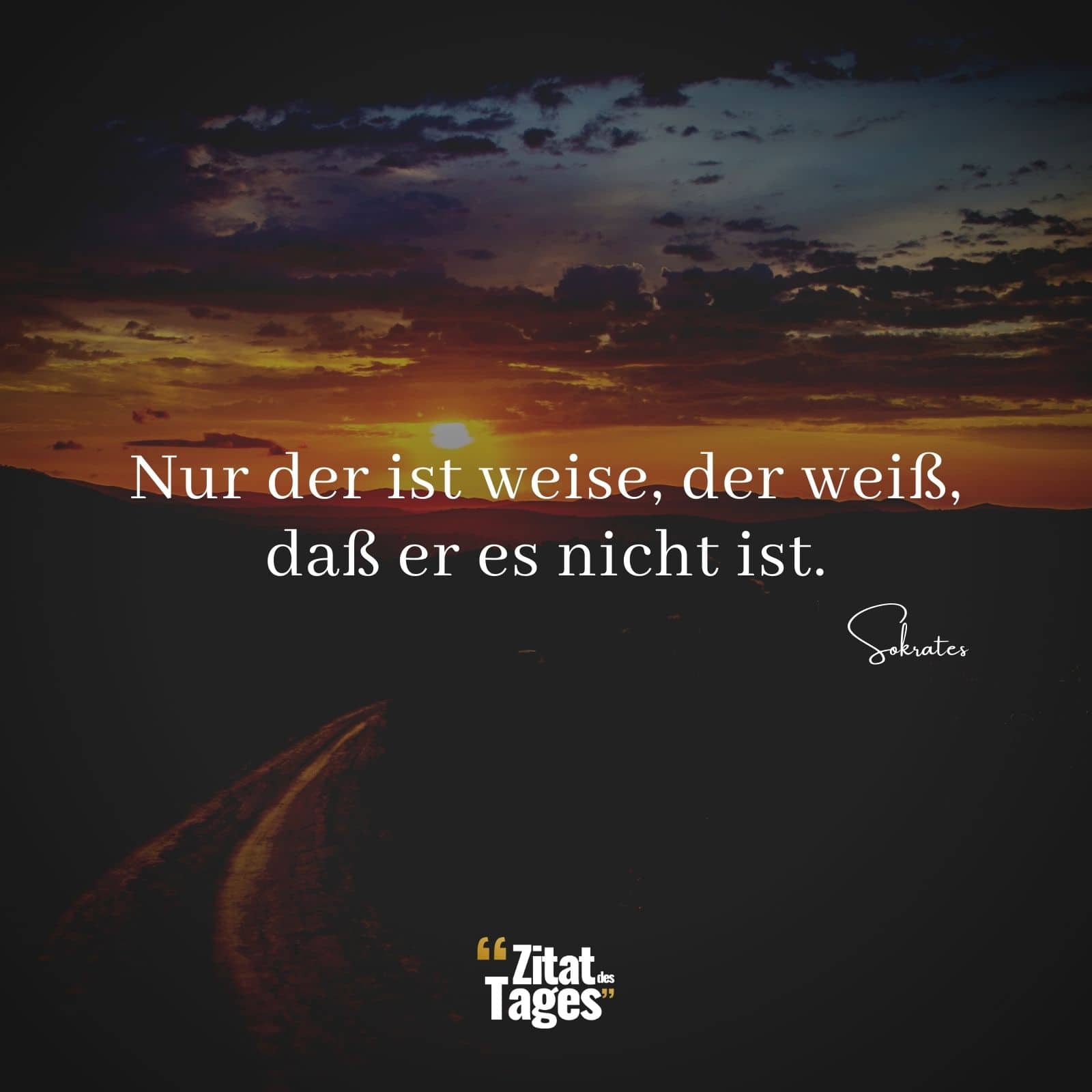 Nur der ist weise, der weiß, daß er es nicht ist. - Sokrates