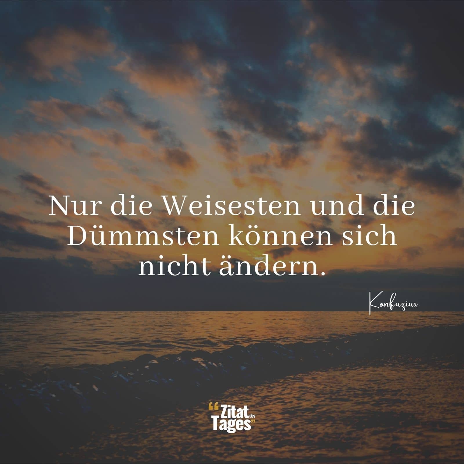 Nur die Weisesten und die Dümmsten können sich nicht ändern. - Konfuzius