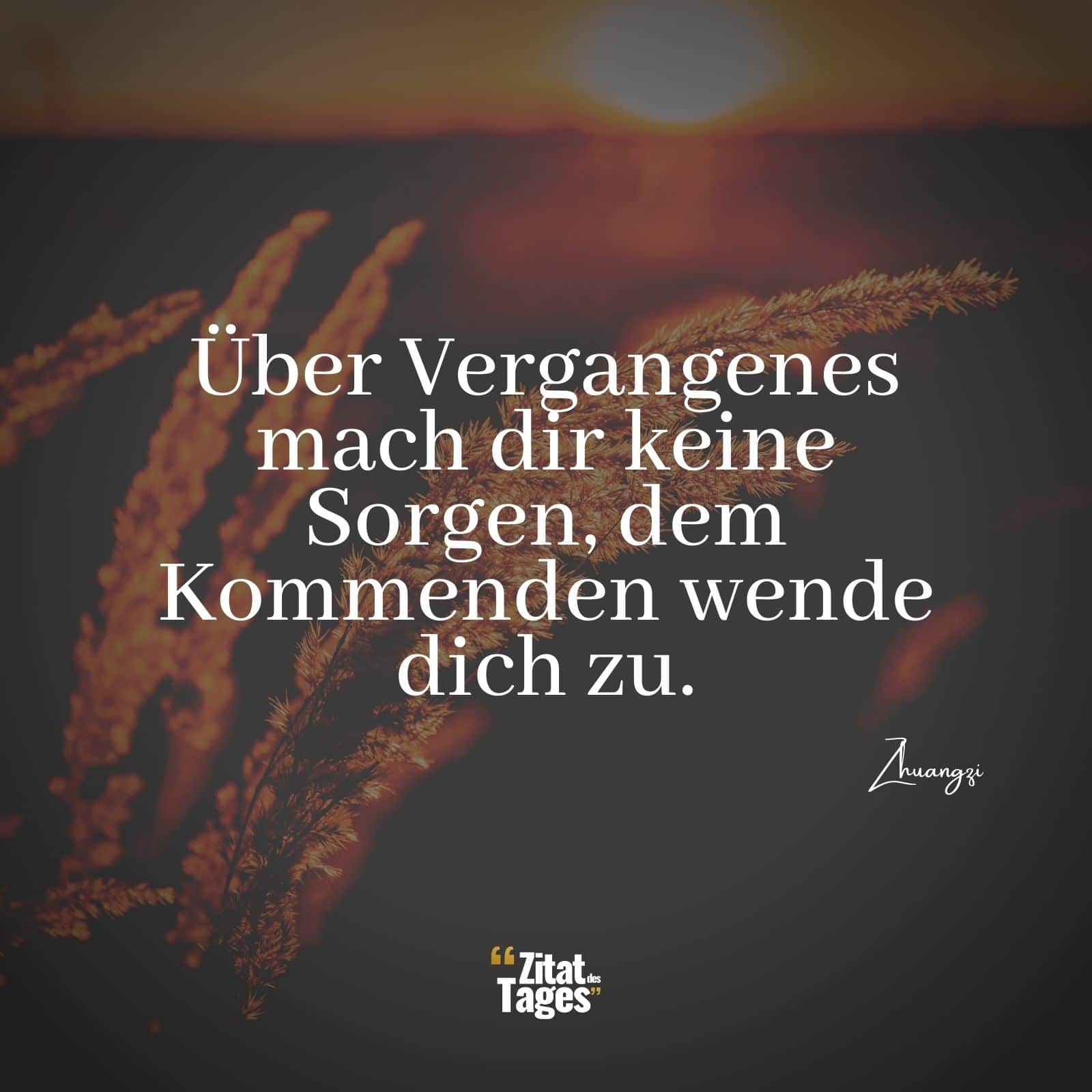 Über Vergangenes mach dir keine Sorgen, dem Kommenden wende dich zu. - Zhuangzi