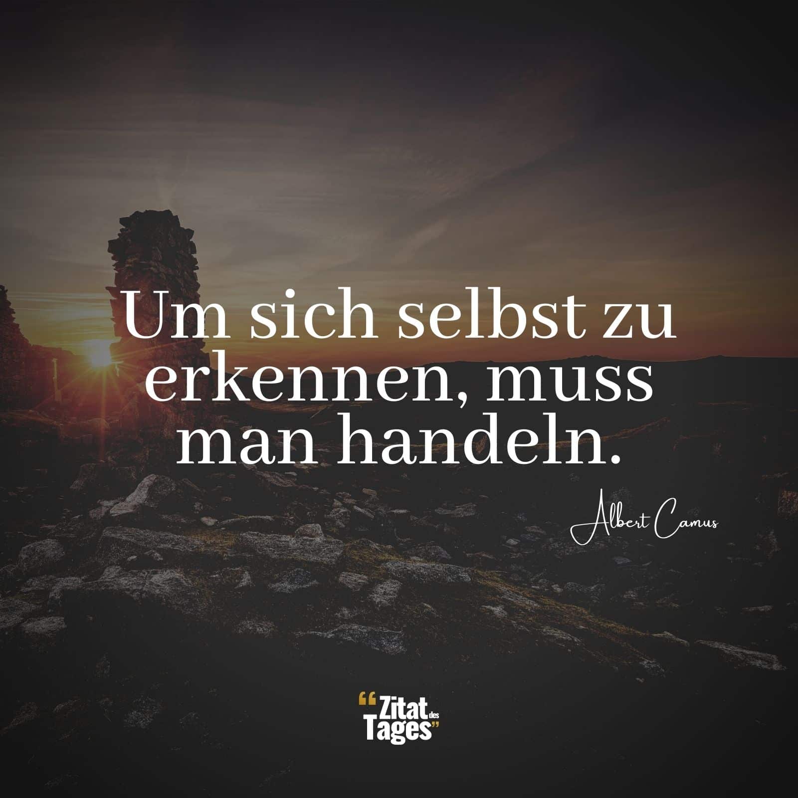 Um sich selbst zu erkennen, muss man handeln. - Albert Camus