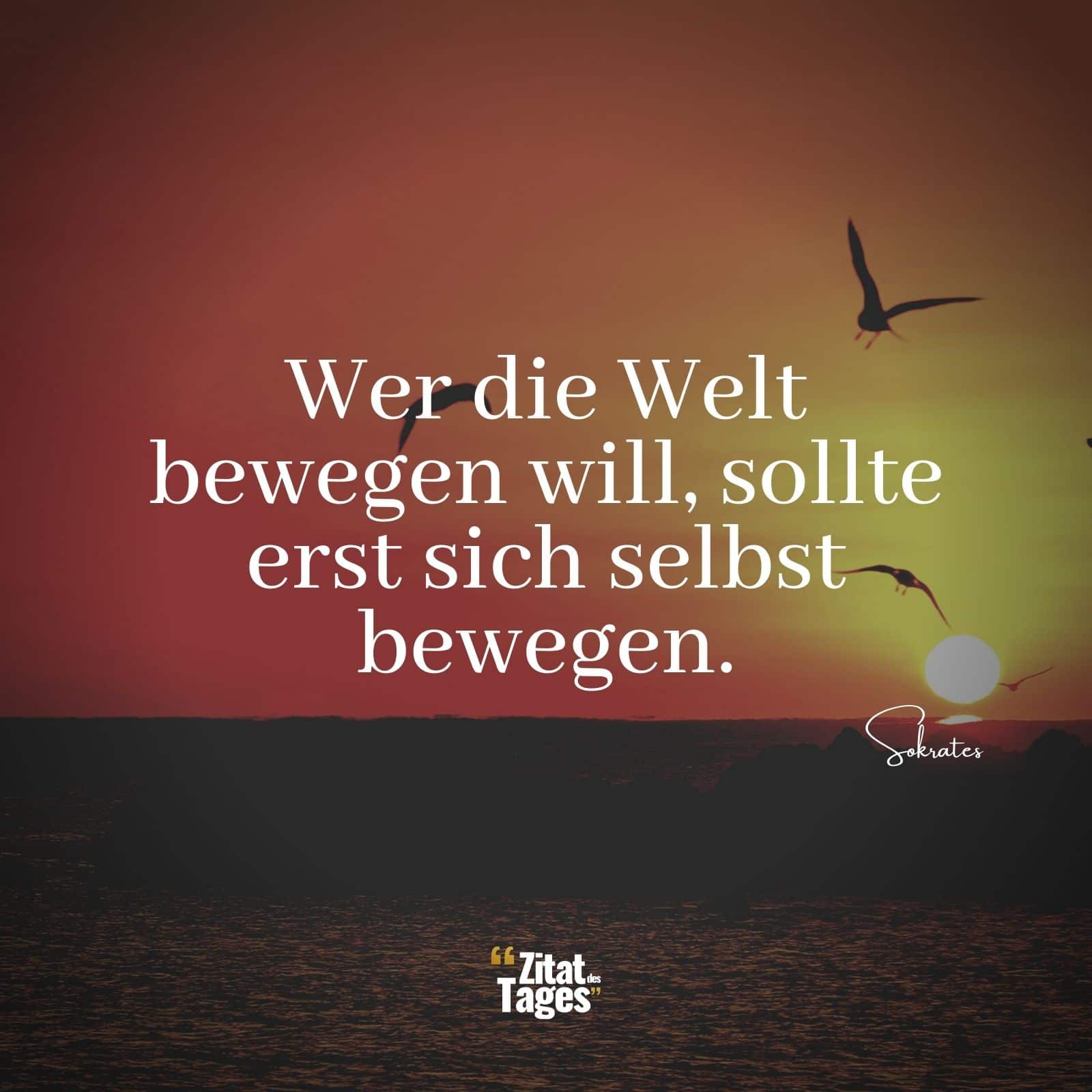 Wer die Welt bewegen will, sollte erst sich selbst bewegen. - Sokrates