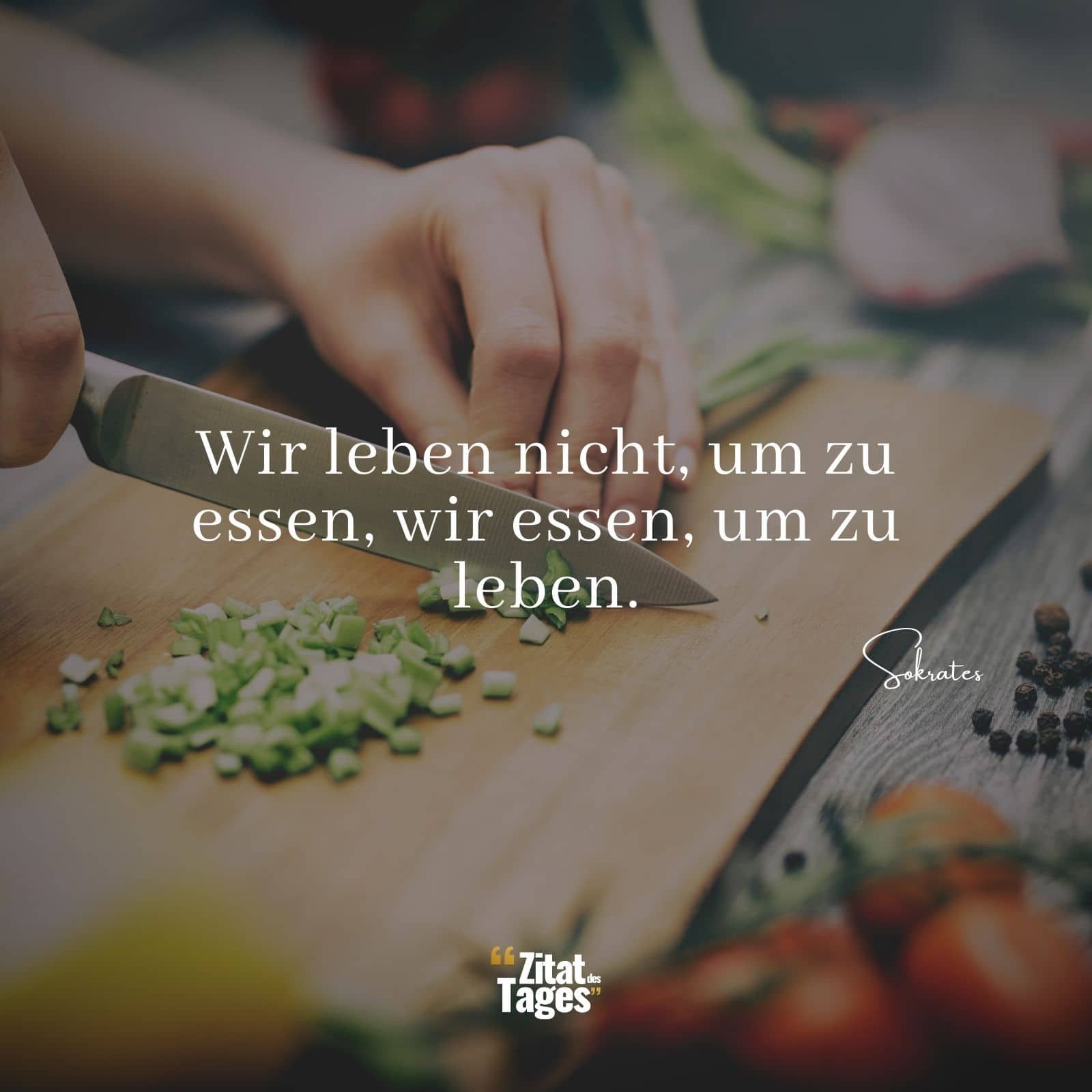 Wir leben nicht, um zu essen, wir essen, um zu leben. - Sokrates