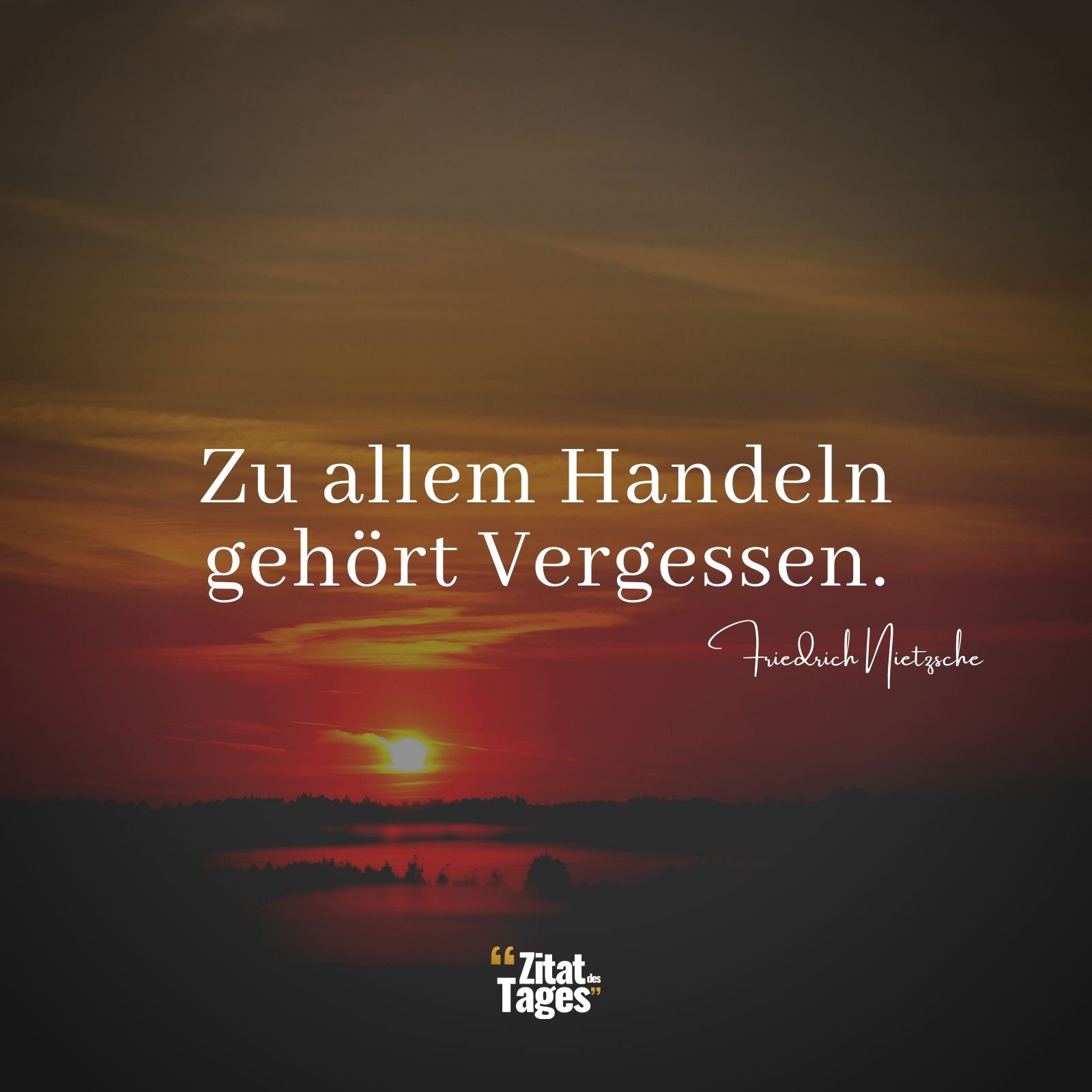 Zu allem Handeln gehört Vergessen. - Friedrich Nietzsche